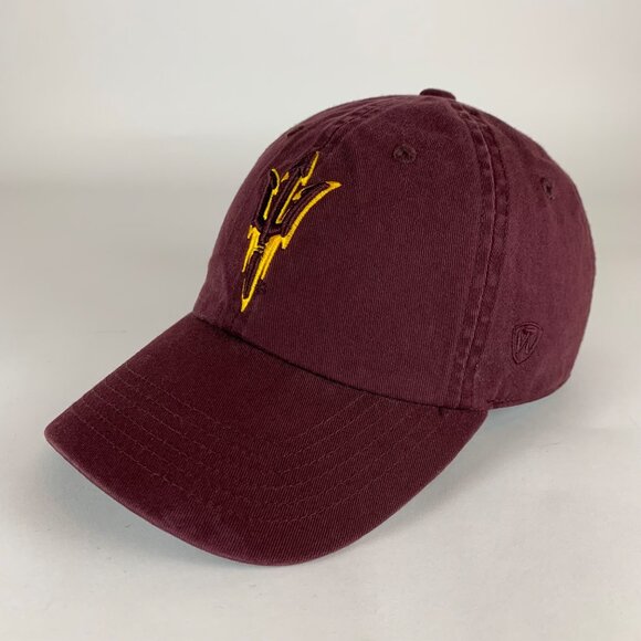 Arizona State Sun Devils NCAA Maroon Top of the World Strapback Adjustable Hat - Picture 1 of 5